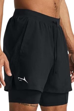 2 in 1 Active Dual Shorts with Inner Tights Layer