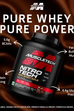 Muscletech | Nitro-Tech™ 100% Whey Gold, 24g of ultra-premium protein