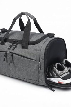Gym Duffle Bag with Shoe Compartment Adjustable Strap | 41x26x24 cm
